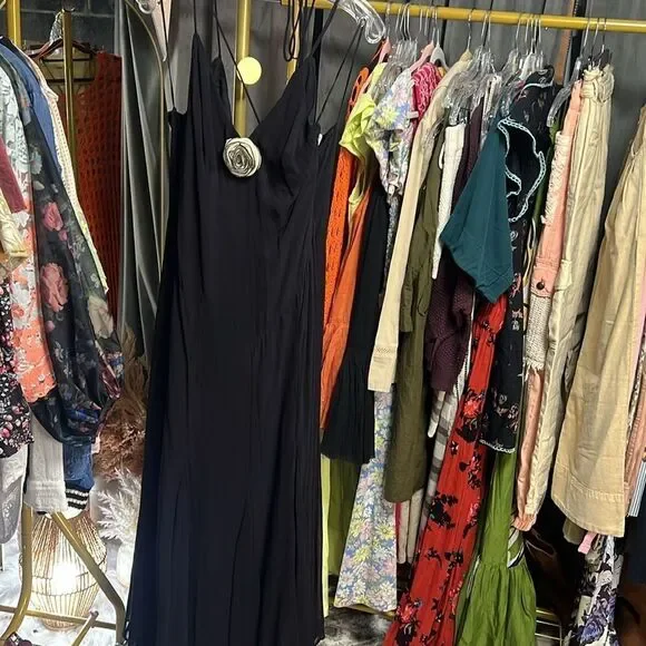 Free People Sweetest Rose Maxi Dress in Black - Picture 7 of 9